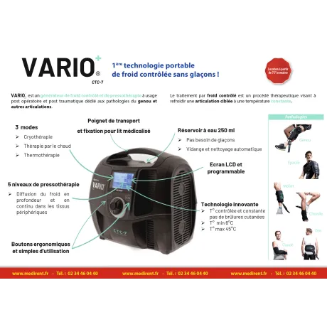 Cryotherapie et Thermotherapie Compressive Vario CTC 7