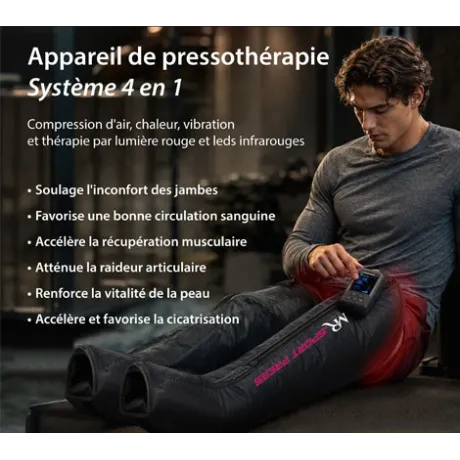 Mr Sport Press Appareil de pressothérapie 4 en 1